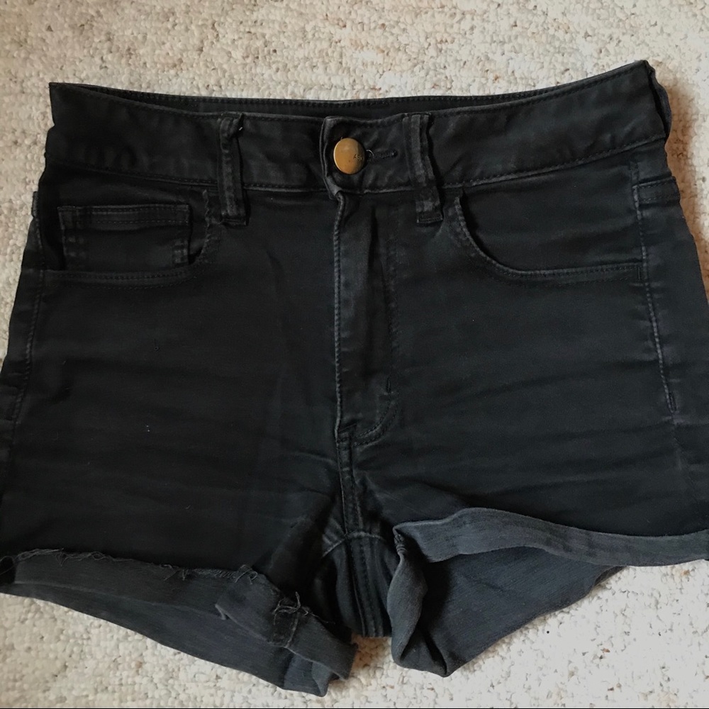 Black High Waisted Shorts